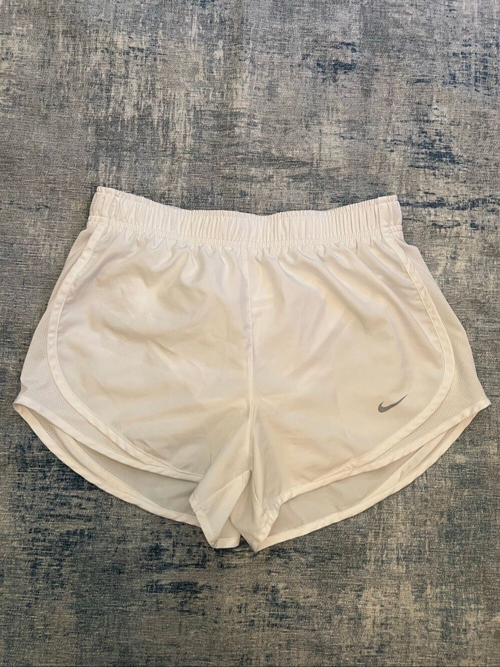 Nike White Tempo Brief Lined Athletic Running Shorts Women's Small